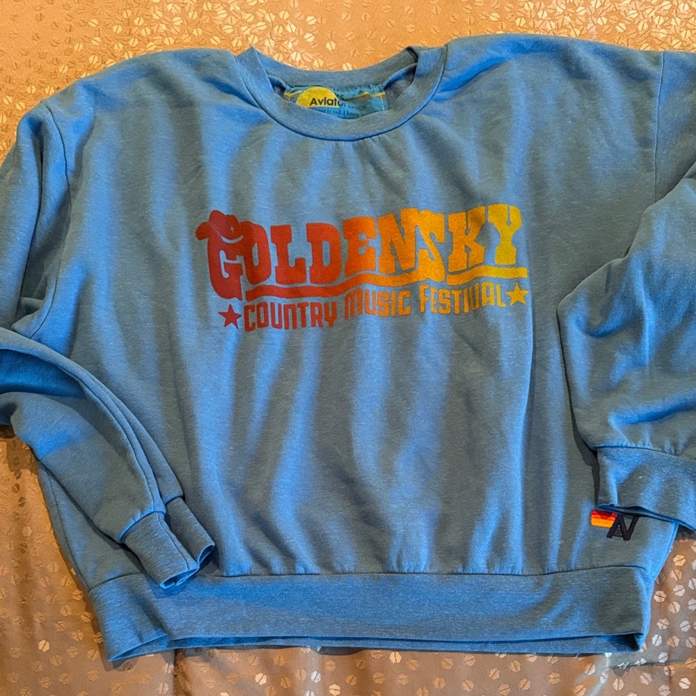 Aviator Nation Blue Festival Sweatshirt